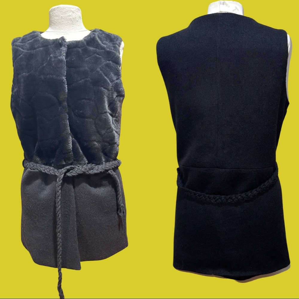 Women’s black spring fall vest jacket size large